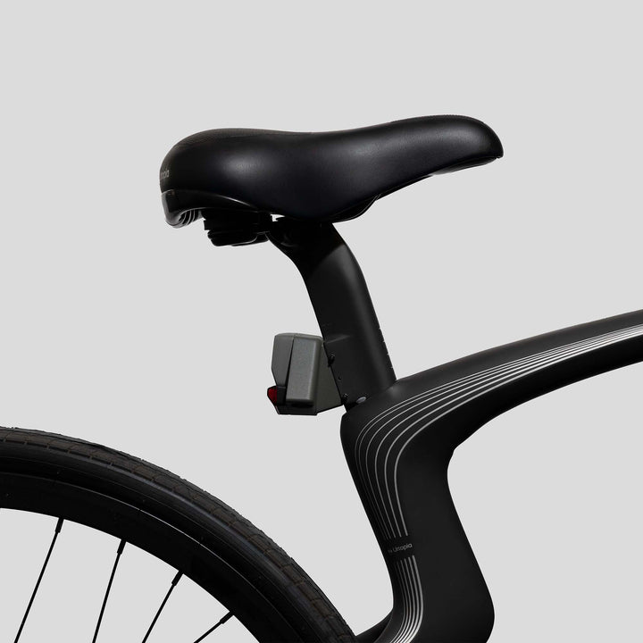 Urtopia full carbon e-bike extra comfort saddle on the e-bike